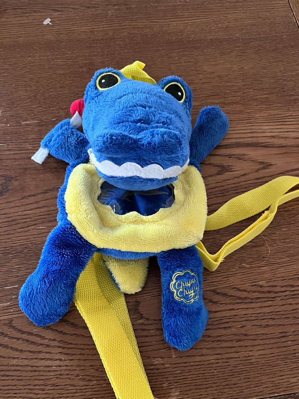 Blue & Yellow Chupo Chups Plush Crocodile Kids Toy Backpack